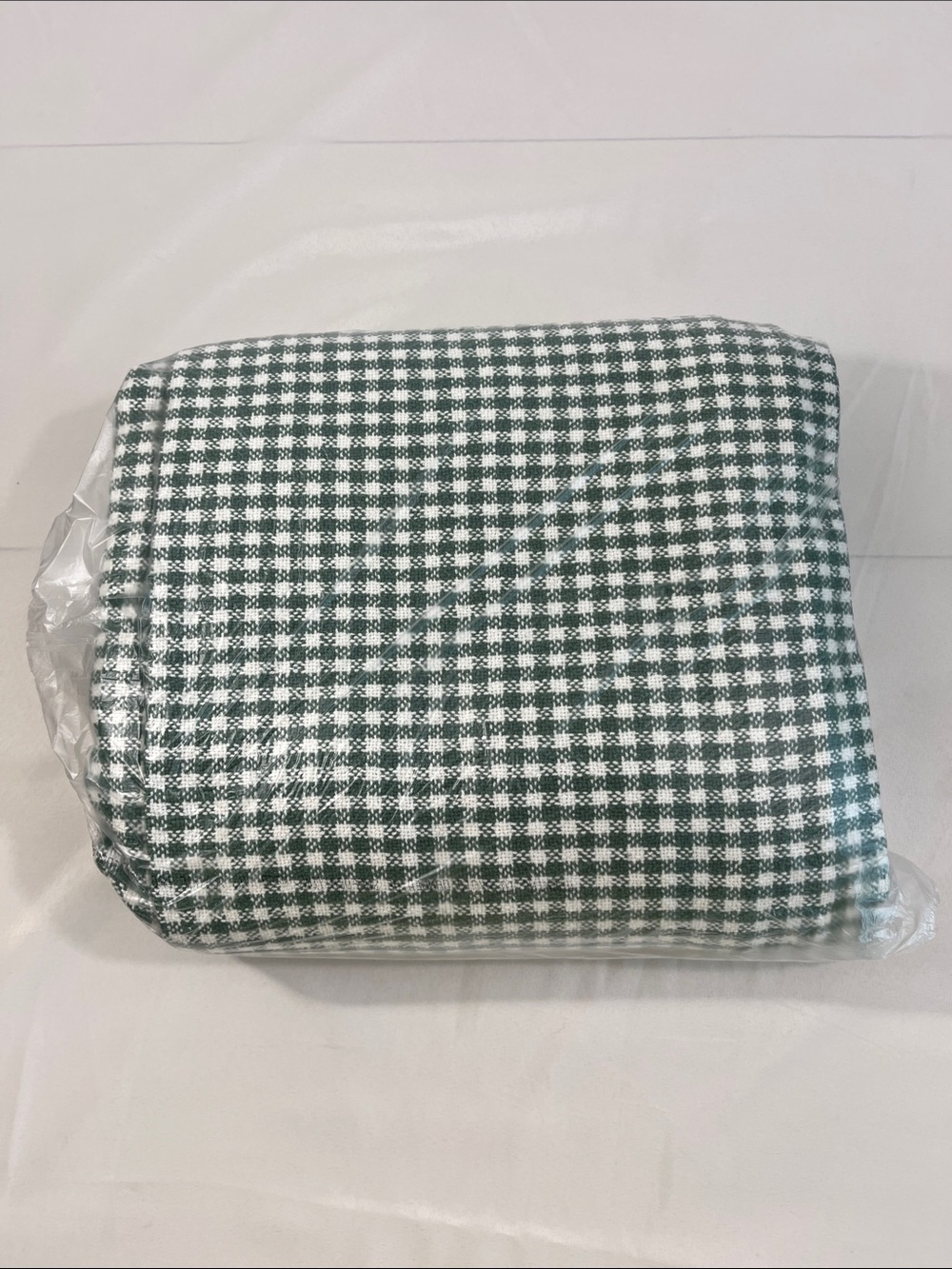 VTG Ralph Lauren Gingham King Bedspread Blanket Green/White Cotton 108”x90” - Picture 6 of 7